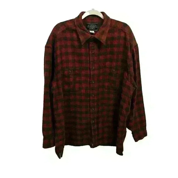 VTG G.H. Bass Co. Outdoor Gear Mens XL Plaid Flannel Shirt Wool Blend Button Up - Picture 4 of 10